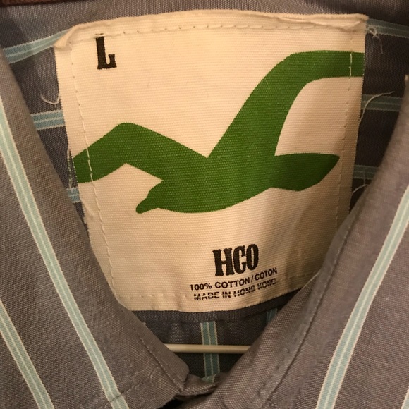 EUC HCO Blue Stripe Button Up - Picture 3 of 4